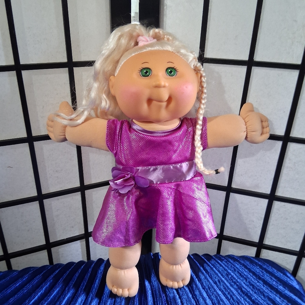 Charming Purple Dress Doll with Blonde Hair